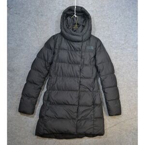 The North Face Jacket Womens XS Black Dealio 550 Down Hooded Long Puffer Parka
